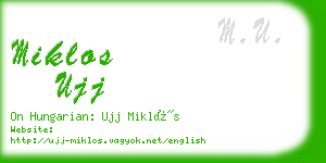 miklos ujj business card